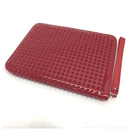Christian Louboutin-Pochette en cuir rouge Christian Louboutin-Rouge