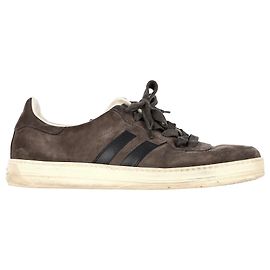Tom Ford Radcliffe Leather-Trimmed Sneakers in Brown Suede Brown