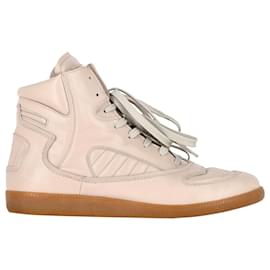 Maison Martin Margiela-Maison Martin Margiela High Top Sneakers in Brown Leather-Brown,Flesh