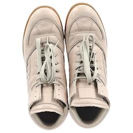Maison Martin Margiela-Maison Martin Margiela High Top Sneakers in Brown Leather-Brown,Flesh