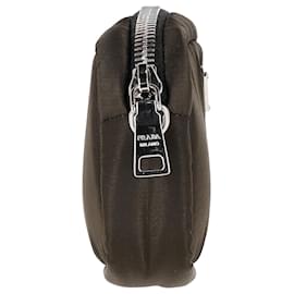 Prada-Prada Small Padded Pouch in Olive Green Nylon-Green,Olive green