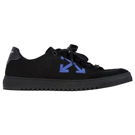 Off White Off-White 2.0 Low Top Sneakers in Black Blue Suede Black