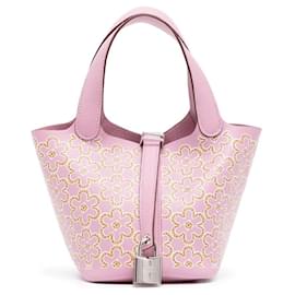 Hermès-Hermès Micro Lucky Daisy Picotin-Rose