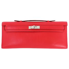 Hermès Pochette Hermes Kelly Cut Rouge Vermillon Rouge