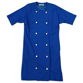 Robe en lin bleu vintage Givenchy 1980 Bleu