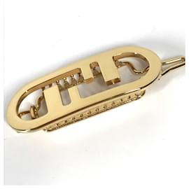 Fendi-Fendi Orlock Barrette Hairpin-Golden