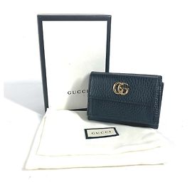 Gucci GG Marmont Compact Wallet Black Golden