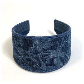 Fascia per capelli in cotone blu Christian Dior Blu
