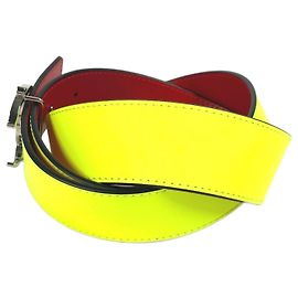 Christian Louboutin Leather Belt Red Yellow