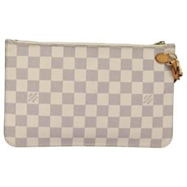 Louis Vuitton-LOUIS VUITTON Pochete Neverfull MM Damier Azur LV Auth 84019-Outro