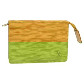Louis Vuitton-LOUIS VUITTON Epi Poche Toilette 15 Pouch Yellow LV Auth 84125-Yellow
