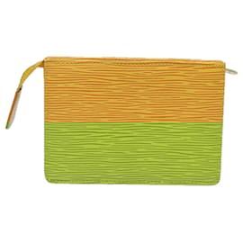 Louis Vuitton-LOUIS VUITTON Epi Poche Toilette 15 Pouch Yellow LV Auth 84125-Yellow