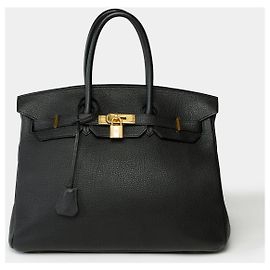 Hermès Bolsa HERMES Birkin 35 em Couro Preto - 102005 Preto