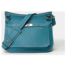 Hermès Bolso HERMES Jypsiere en Cuero Azul - 102049 Azul
