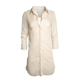 Autre Marque Popcph, Bluse Georgette Hemdkleid in Ecru Andere