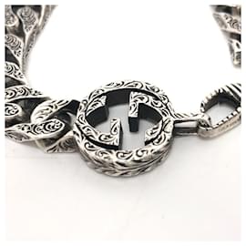 Gucci-Gucci Interlocking G Silver Charm Bracelet-Silvery
