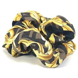 Fendi-Fendi Versace Collaboration Silk Hair Tie-Brown,Yellow