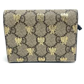 Gucci-Gucci GG Bee Compact Bi-Fold Wallet-Beige
