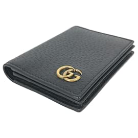 Gucci-Gucci GG Marmont Double G Business Card Holder-Black