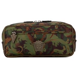 Pochette camouflage verte Versace Medusa Vert