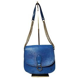 LOUIS VUITTON Epi Saint Cloud GM Bolsa de Ombro Azul Azul