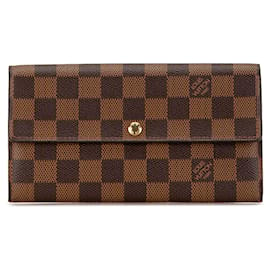 Louis Vuitton-Louis Vuitton Brown Damier Ebene Sarah Wallet-Brown