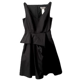 Robe déstructurée Sportmax 38 popeline de coton noir Noir