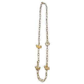 90s Emmanuelle Khanh chunky chain necklace in matte gold metal Golden