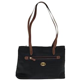 Autre Marque-Burberrys Nova Check Tote Bag Canvas Leather Black Auth bs16019-Black
