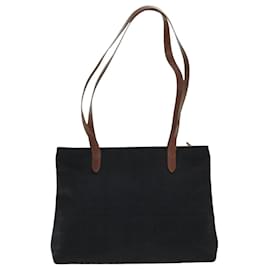 Autre Marque-Burberrys Nova Check Tote Bag Canvas Leather Black Auth bs16019-Black