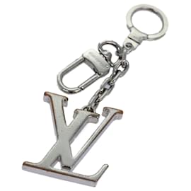 Louis Vuitton-LOUIS VUITTON Porte cles initials LV Charm metal Silver M65071 LV Auth bs15563-Silvery