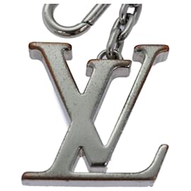 Louis Vuitton-LOUIS VUITTON Porte cles initials LV Charm metal Silver M65071 LV Auth bs15563-Silvery
