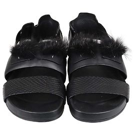 FENDI Flats T.EU  Leather Black