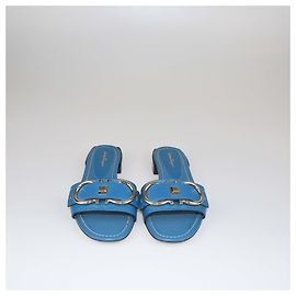 SALVATORE FERRAGAMO Ballerine T.EU 90 Pelle Blu