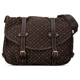 Louis Vuitton Mini Lin Saumur 43 Monograma Marrom Marrom Castanho escuro