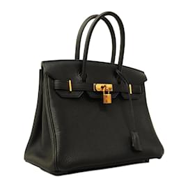 Hermès-Sac à main Hermès Birkin 30 en cuir Togo noir-Noir