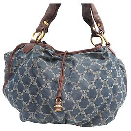 Céline BORSA A MANO CELINE BITTERSWEET TOILE MACADAM TRIOMPHE Blu