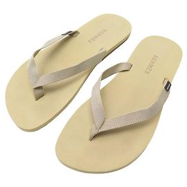 Hermès HERMES ISOLELLA 42.5 SANDÁLIAS CHINELO BEGE CANVAS Bege