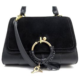 See by Chloé BOLSA DE COURO E SUEDE PRETA SEE BY CHLOE JOAN Preto