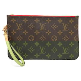 Louis Vuitton-NOVE POCHETE LOUIS VUITTON PARA BOLSA NEVERFULL TOILE MONOGRAM-Marrom