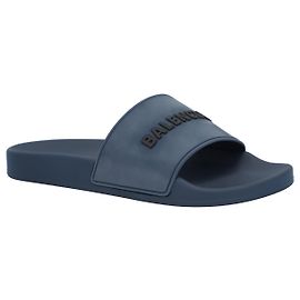 Chinelo de piscina em borracha com logo 3D Balenciaga Azul
