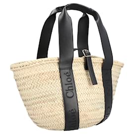 Chloé-Chloé Sense Basket Tote Bag Black-Black