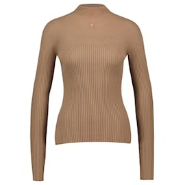 Courreges-Leichter Rollkragenpullover - Courreges - Baumwolle - Braun-Braun