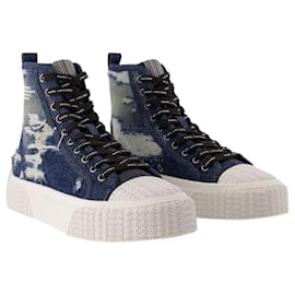 Marc Jacobs-Les baskets montantes - Marc Jacobs - Coton - Bleu-Bleu