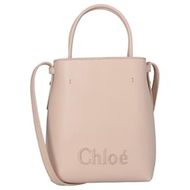 Chloé-Chloé Sense Micro Tote Bag aus weichem Leder in Beige-Braun,Beige