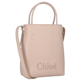 Chloé-Chloé Sense Micro Tote Bag In Soft Leather Beige-Brown,Beige