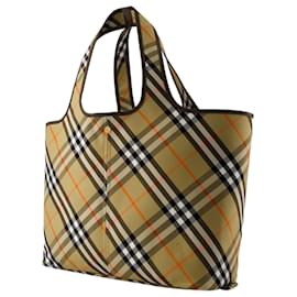 Burberry-London Shopper Bag - Burberry - Baumwolle - Beige-Braun,Beige