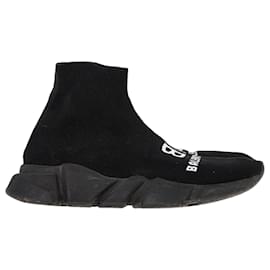 Balenciaga-Balenciaga Speed Trainer in Black Polyester-Black