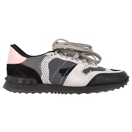 Valentino Garavani Rock Runner Camo em couro de bezerro multicolorido Multicor