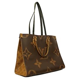 Louis Vuitton-Louis Vuitton Monogram Giant Reverse On the Go MM Handtasche-Braun